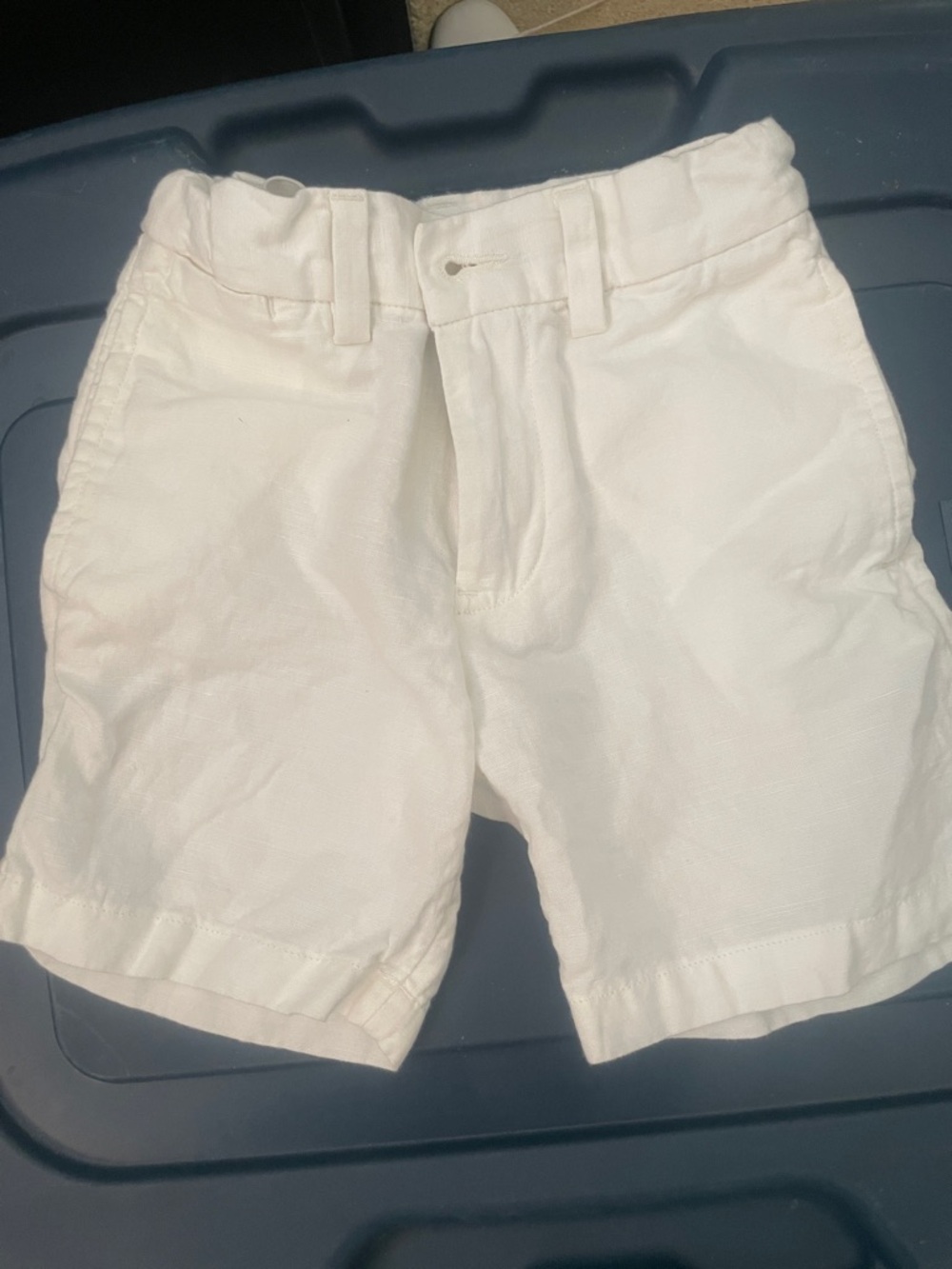 Polo by Ralph Lauren White Kids Shorts with Navy/Gold Label